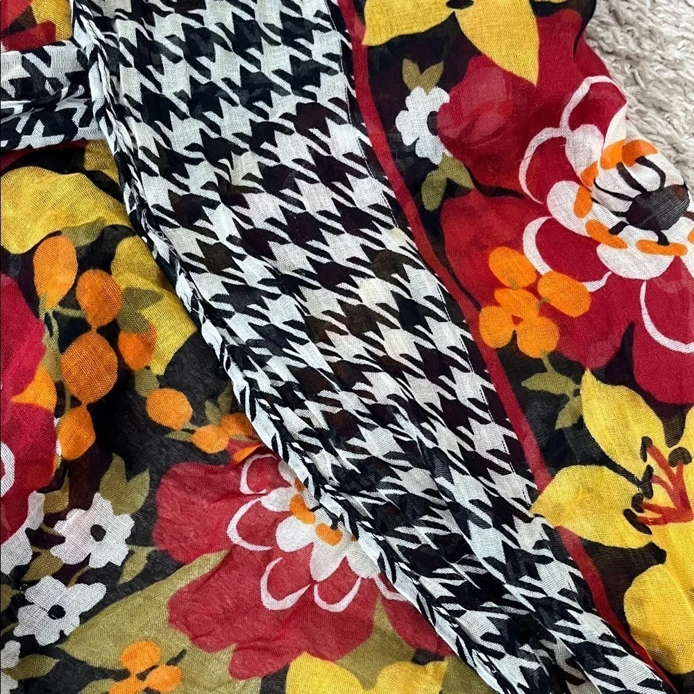 Vera Bradley Bittersweet Print Lightweight Fringe Scarf